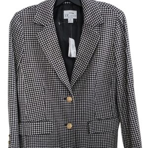 The TOG Shop Houndstooth Classic Blazer Gold Buttons 6 P